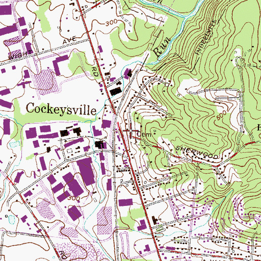 Topographic Map of Faith Lutheran Church, MD