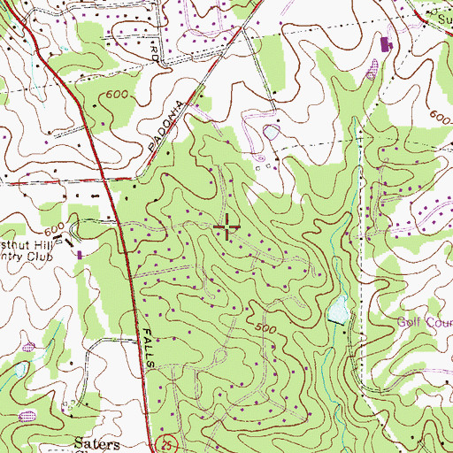 Topographic Map of Fallswood, MD