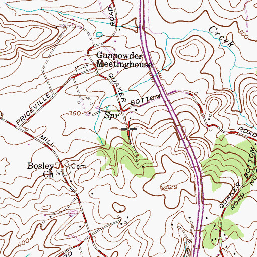 Topographic Map of Friends View, MD