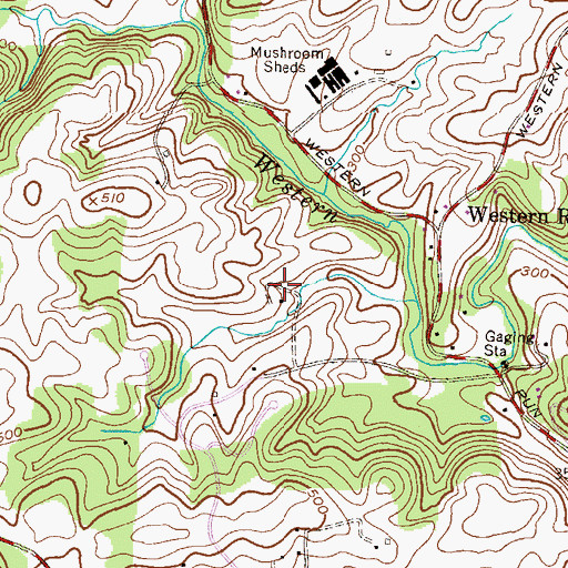 Topographic Map of Greencroft, MD