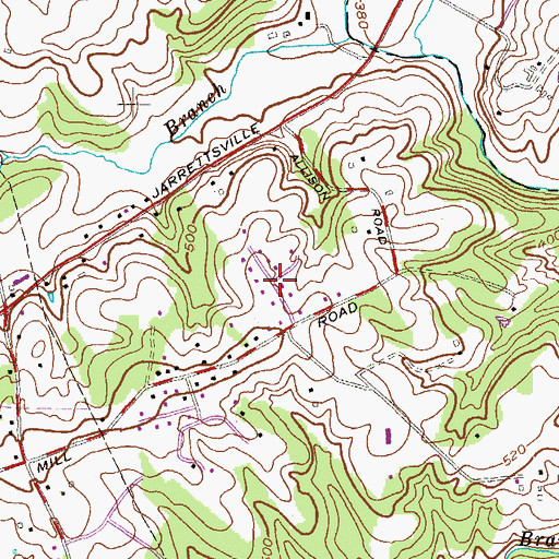 Topographic Map of Greenfield, MD