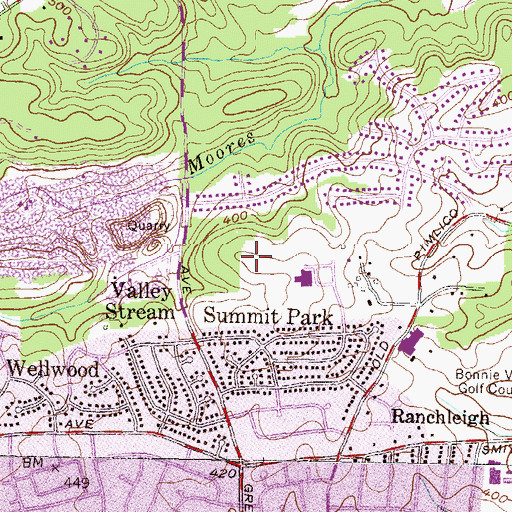 Topographic Map of Greengate, MD