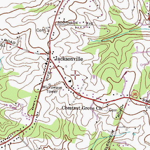 Topographic Map of Hampshire, MD