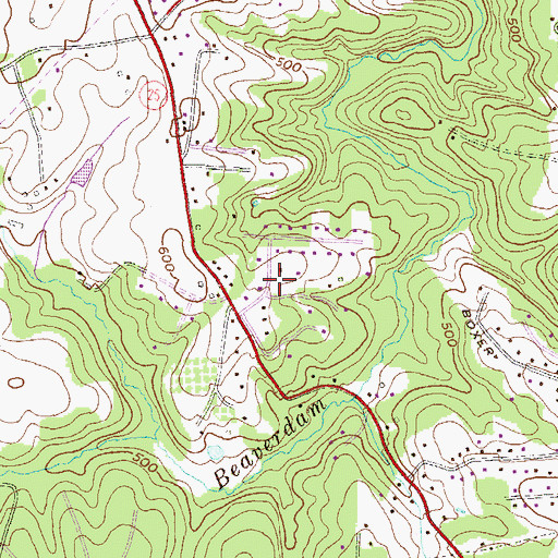 Topographic Map of Hickory Meadow, MD