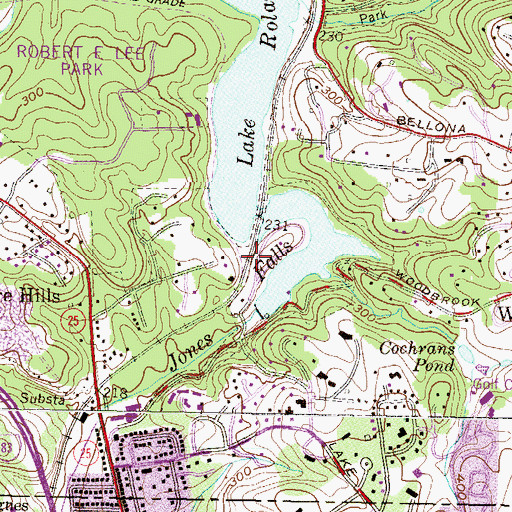 Topographic Map of Hollins (historical), MD