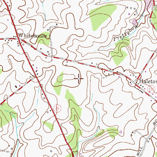 Topographic Map of Hunter Green, MD