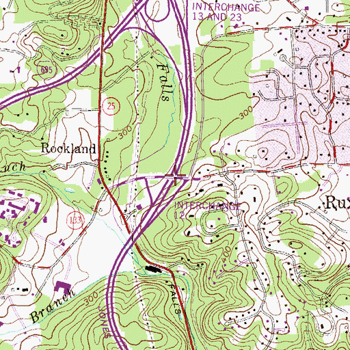 Topographic Map of Interchange 12, MD
