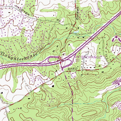 Topographic Map of Interchange 22, MD