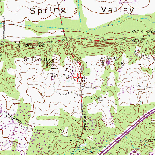 Topographic Map of Irvine Natural Science Center, MD