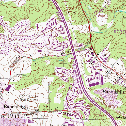 Topographic Map of Jones Valley, MD