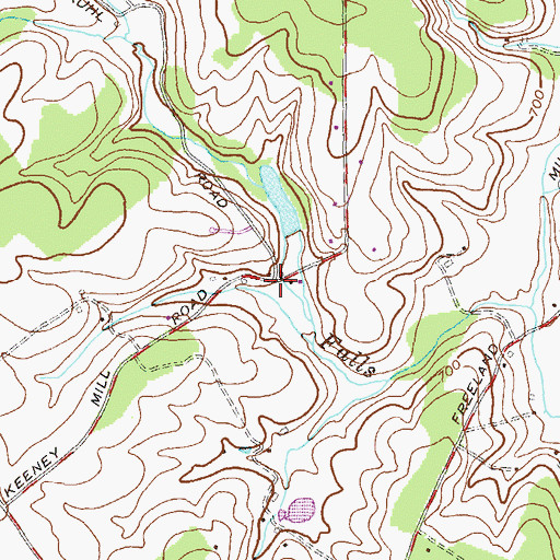Topographic Map of Keener (historical), MD