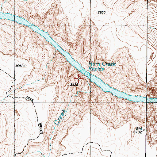 Topographic Map of Horn Creek, AZ