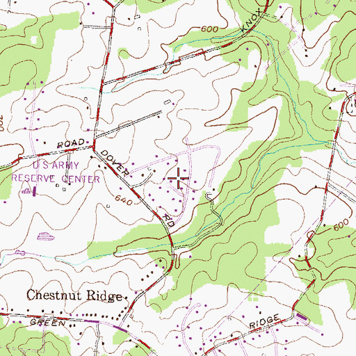 Topographic Map of Knollcrest Manor, MD