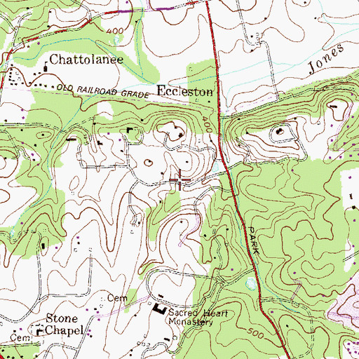 Topographic Map of Leisure Hill, MD