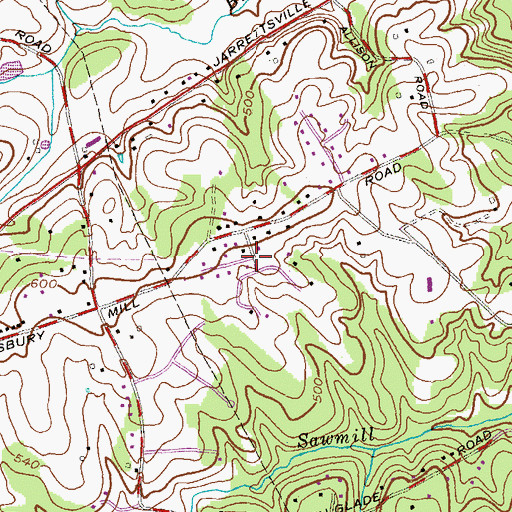 Topographic Map of Locksley, MD
