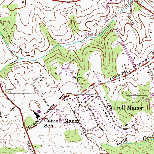 Topographic Map of Locust Hill, MD