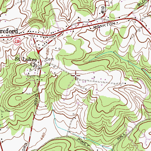 Topographic Map of Maplehurst Woods, MD