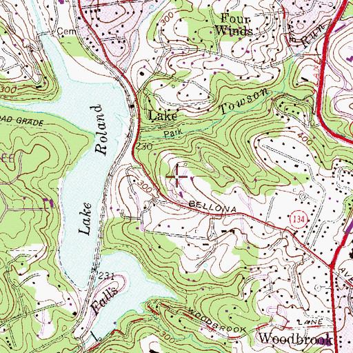 Topographic Map of Martins Choice, MD