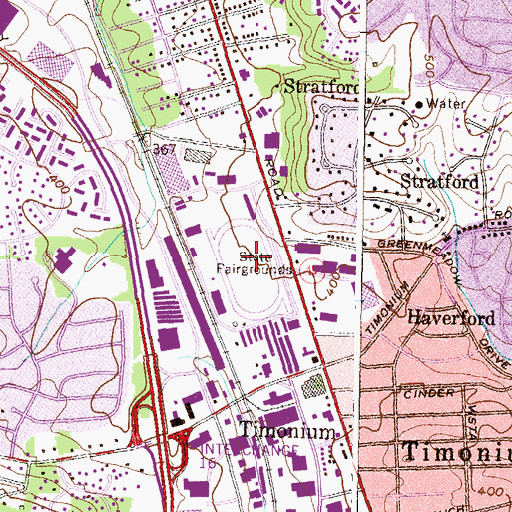Topographic Map of Maryland State Fair Grounds, MD