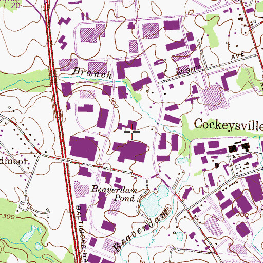 Topographic Map of Metropolitan Industrial Park, MD
