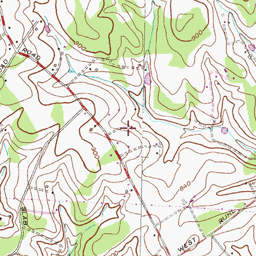 Topographic Map of Middletown Downs, MD