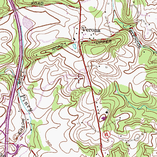 Topographic Map of Morgan Manor, MD