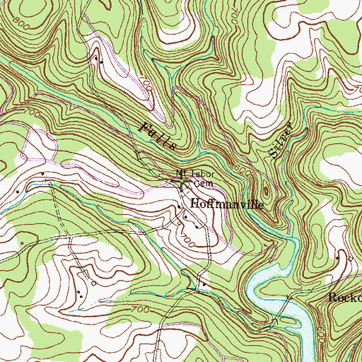 Topographic Map of Mount Tabor Church (historical), MD