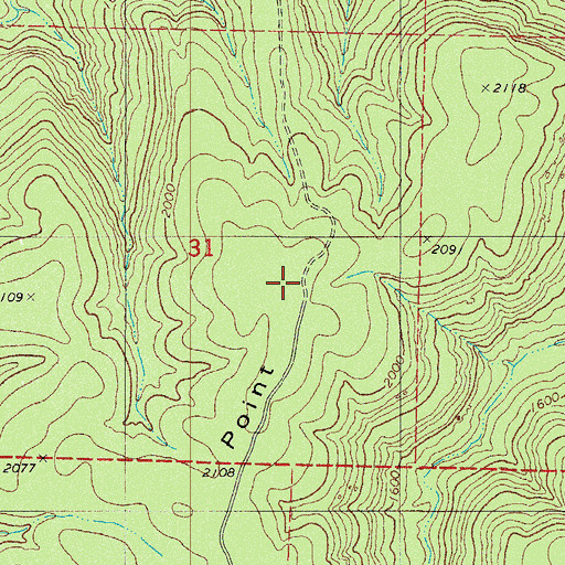 Topographic Map of Shulers Point, AR