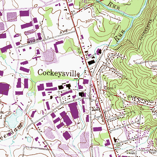 Topographic Map of Parks Run, MD