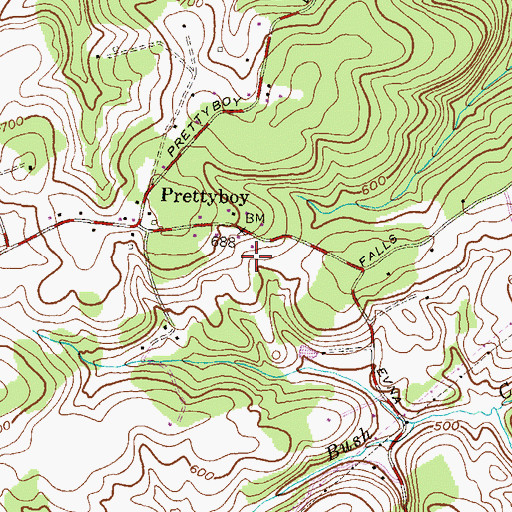Topographic Map of Prettyboy Garth, MD