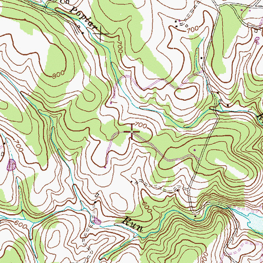 Topographic Map of Prettyboy Trails, MD
