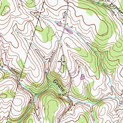 Topographic Map of Resh Mill Farms, MD