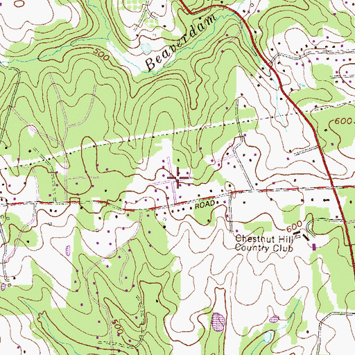 Topographic Map of Ridgemont, MD