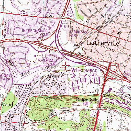 Topographic Map of Riverdale Park, MD