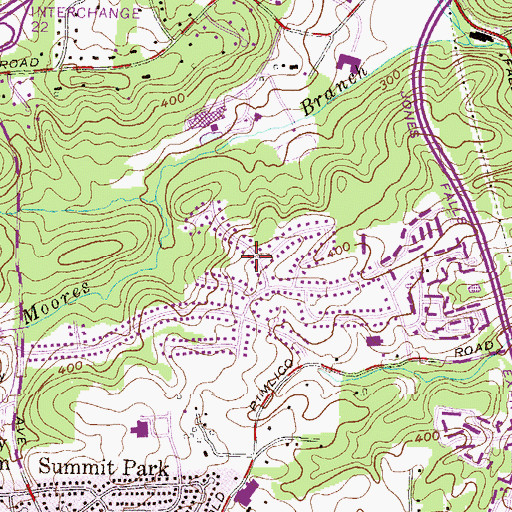 Topographic Map of Rockland Run, MD