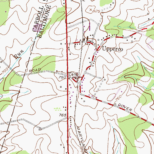 Topographic Map of Saint Pauls Lutheran Church, MD
