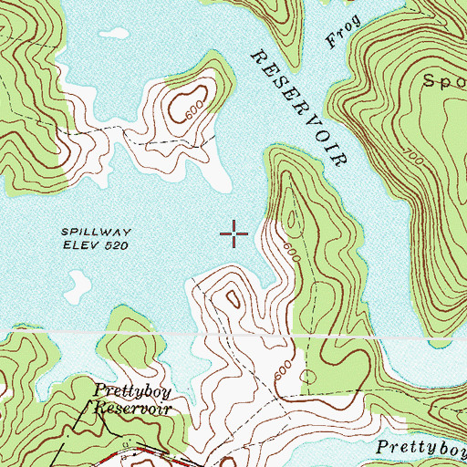 Topographic Map of Shamburg (historical), MD