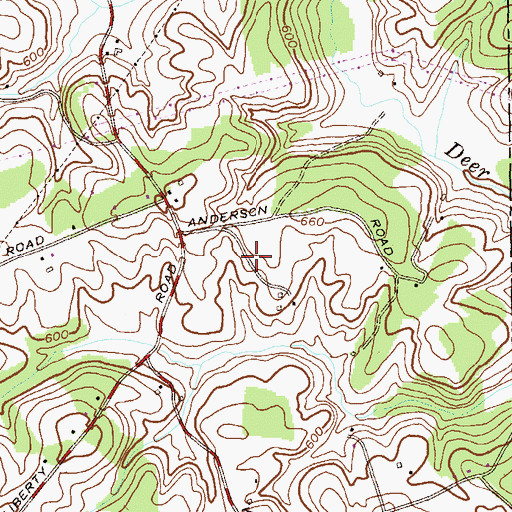 Topographic Map of Shane Valley, MD
