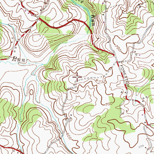 Topographic Map of Steeplechase, MD