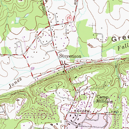 Topographic Map of Stevenson Shopping Center, MD