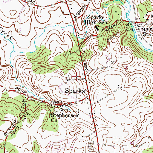 Topographic Map of Stoddard, MD