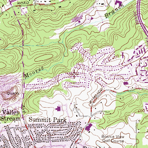 Topographic Map of Summit Chase, MD
