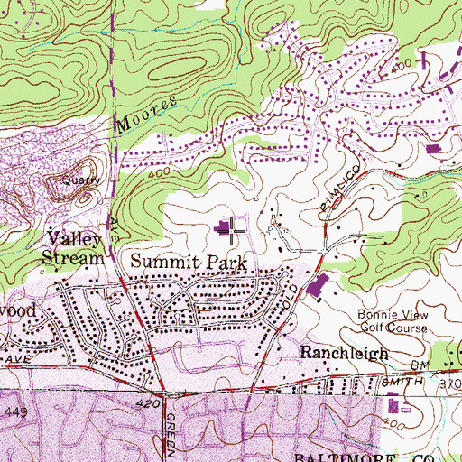Topographic Map of Summit Park Elementary School, MD