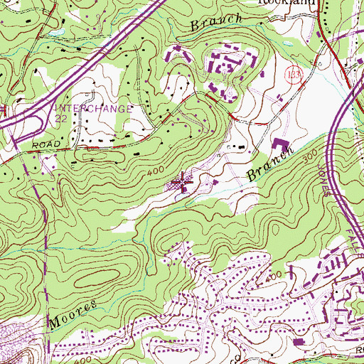 Topographic Map of The Park School, MD