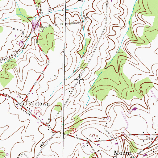 Topographic Map of Thompson Estates, MD