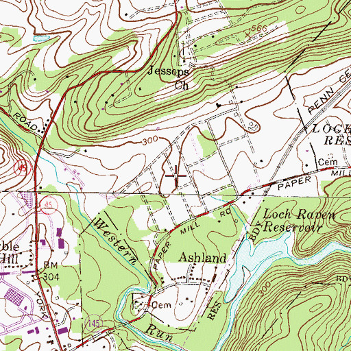 Topographic Map of Towson Nurseries (historical), MD