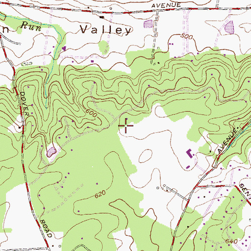 Topographic Map of Tufton Ridge Estates, MD