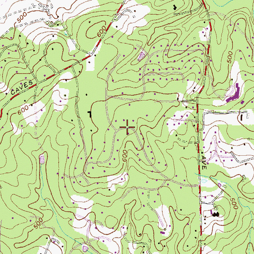 Topographic Map of Velvet Valley, MD
