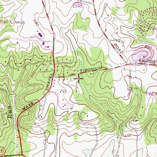 Topographic Map of Westwind, MD