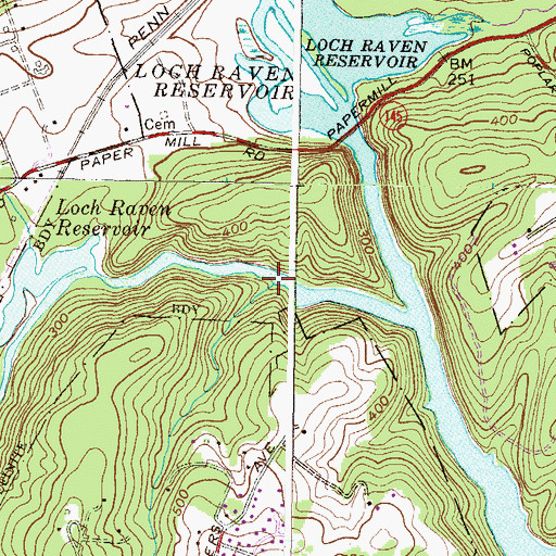 Topographic Map of Wolftrap Branch, MD